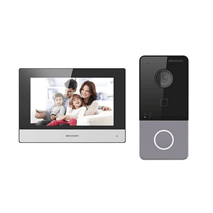 Sistema de Intercomunicación Hikvision DS-KIS603-P, Lector de Tarjetas, Cámara 2MP, IP65