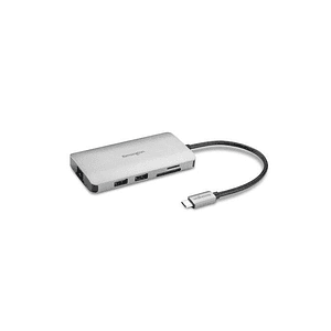Hub USB Kensington UH1400p, USB-C, HDMI, USB 3.0, Lector de Tarjetas, Plateado