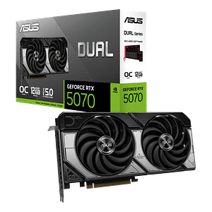 Tarjeta de Video ASUS Dual GeForce RTX 5070 OC Edition, 12GB GDDR7, 192-bit, PCI-e 5.0