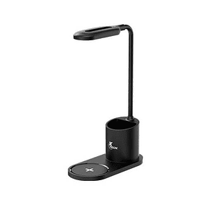 Lámpara LED de Escritorio con Cargador Inalámbrico Xtech XTA-701, 15W, Negro