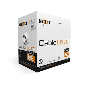 Cable Cat5e UTP 305m Nexxt Essential 4P CMX 24AWG Gris CU