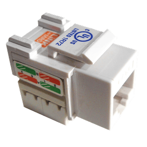 Modulo Blanco Cat6 U/UTP Punchable Keystone Conector Hembra RJ45