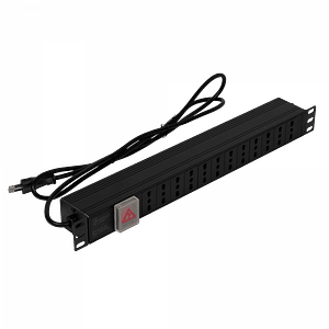 PDU Regleta 12-Hembra-Ch 10A Rack-1U Switch-Piloto Macho-Ch