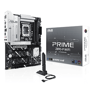 Placa Madre ASUS PRIME Z890-P WIFI – LGA1851, 4xDDR5,4xM.2, PCIe5.0, Wi-Fi7, Thunderbolt4, ATX