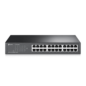 Switch TP-LINK TL-SF1024D 24 Puertos 10/100Mbps, Diseño Compacto, Auto MDI/MDIX, Rackable, No Admini
