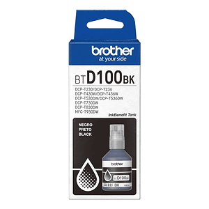 Botella de tinta original Brother BTD100BK color negro – textos claros y profesionales