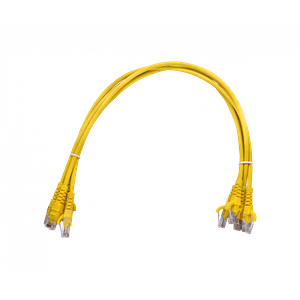Pack x4 Cable Patch LINKMADE Cat6 0.5mt Amarillo LSZH Inyectado