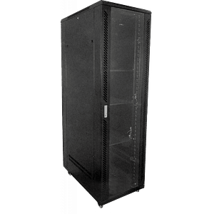 Gabinete 42U Fondo 1000mm Vidrio 4 Ventiladores PDU y Bandejas 