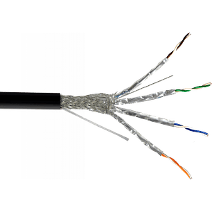 Cable S/FTP Exterior LINKMADE 200m Cat6A Cobre Sólido AWG23 Negro PE