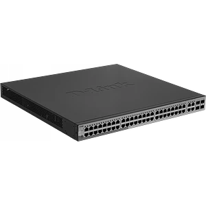 Switch D-Link 48-1000-PoE+ 4-SFP tot-370W Switch Smart Rack req-Cable-C13
