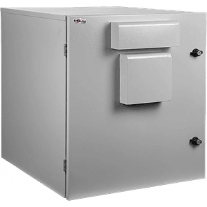 Rack Exterior Poste Galvanizado p/Baterias Algcom 6U 640x590mm IP54 