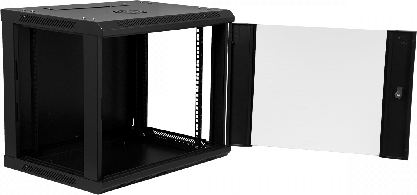 Rack  9U 45CM-Fondo Gabinete Rack Pared Muro Negro Linkmade 5