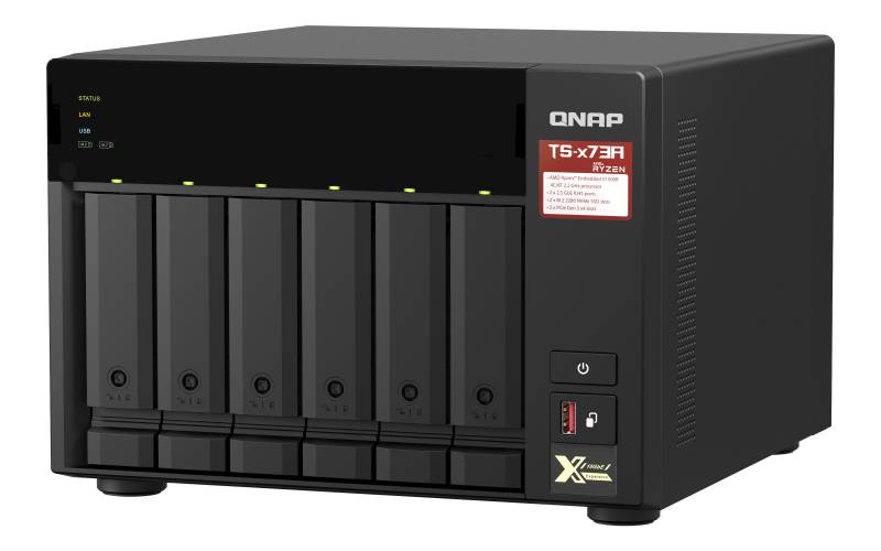 Servidor NAS QNAP AMD Ryzen™ RX-421ND, 4 Núcleos 2.2GHz, 6-Bay, 8GB Ram 4