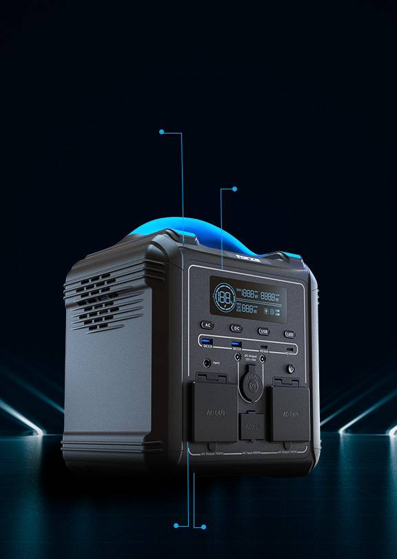 Generador eléctrico portátil Forza Titan FPP-T702-I, 700W, 220V, 551Wh, MPPT 3