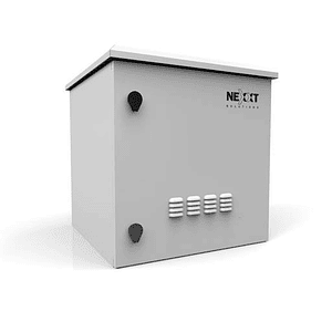 Gabinete exterior Nexxt NPC-O15U66P 15U 600x600mm para poste en acero SPCC gris claro