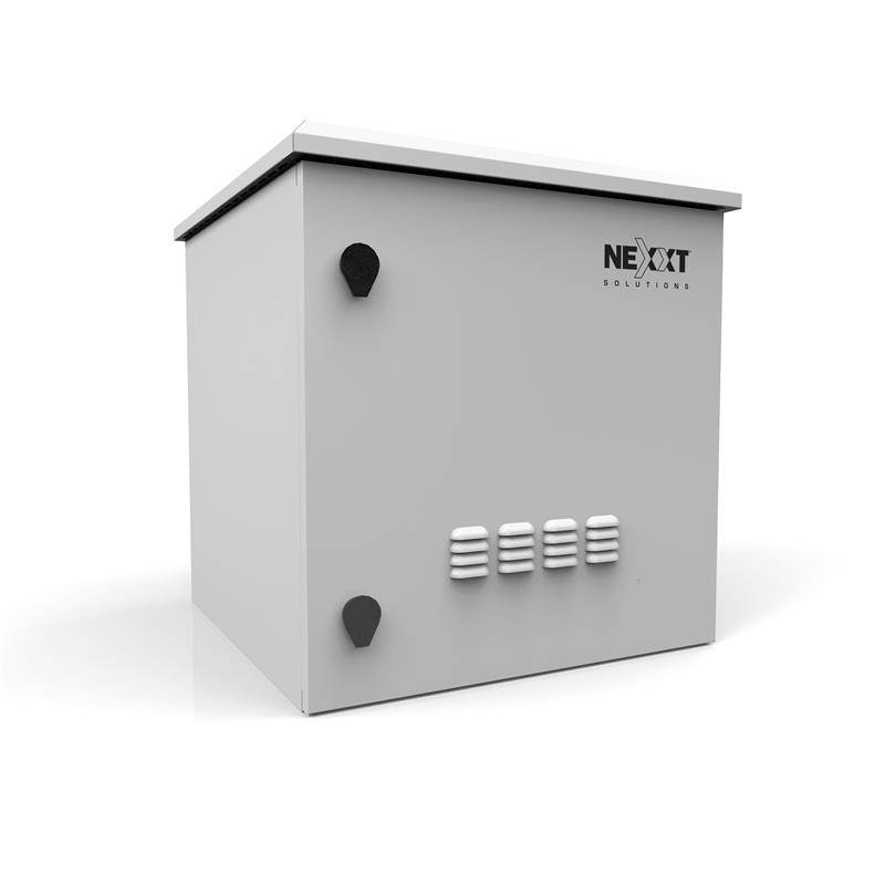 Gabinete exterior Nexxt NPC-O9U66P 9U 600x600mm para poste en acero SPCC gris claro 1