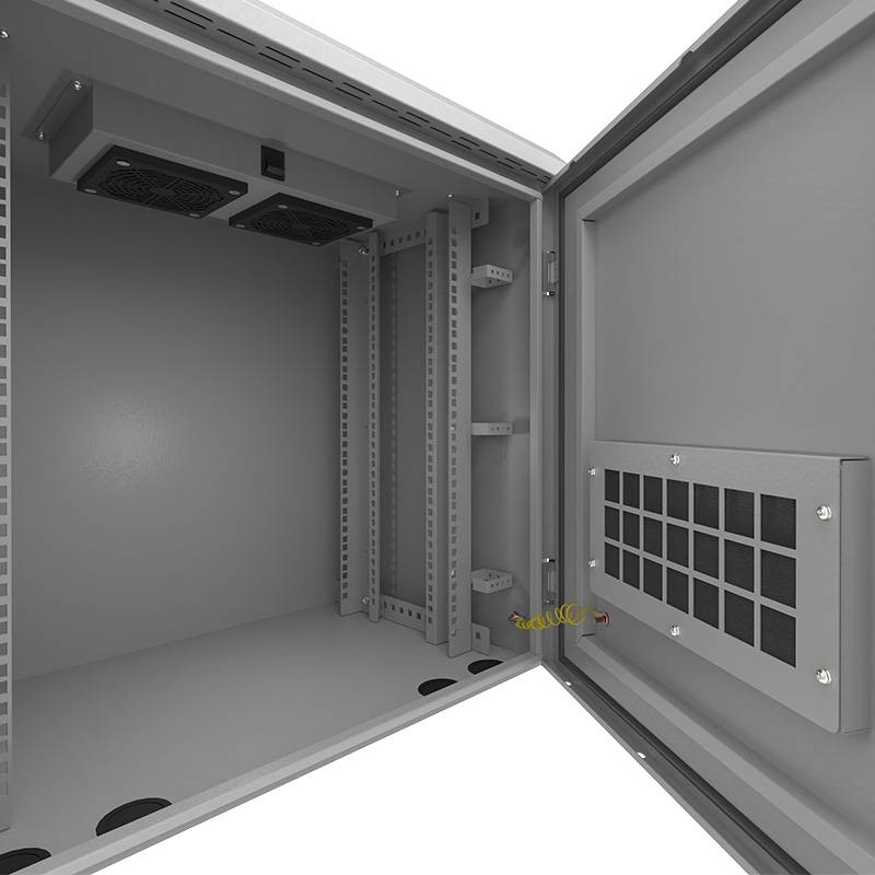 Gabinete exterior Nexxt NPC-O9U66P 9U 600x600mm para poste en acero SPCC gris claro 4