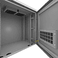 Gabinete exterior Nexxt NPC-O6U64P 6U 600x450mm para poste en acero SPCC gris claro - Miniatura 5