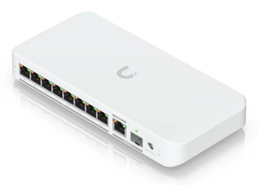 Switch Ubiquiti USW-FLEX-2.5G-8-POE Puertos PoE++ con Uplink 10G y SFP Plus Gestion L2 Compacto 1