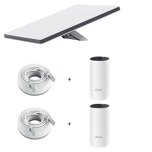 Kit Satelital Starlink + 2 Repetidores Wifi Mesh Roaming + 2 cables