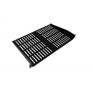 Bandeja Ventilada  1U para Rack, Fondo 30cm, Negra, Requiere Tornillos