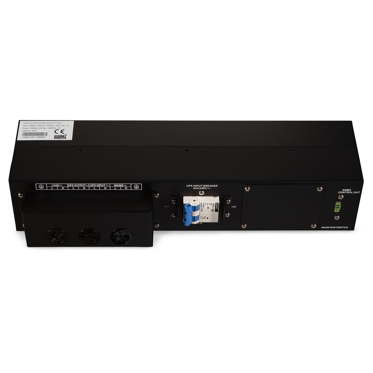 Bypass Rackeable 6/10kva monofasico 1