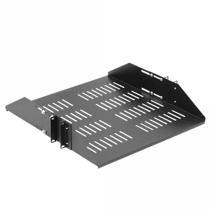 Bandeja Centrral ventilada ajustable 2U Negra 60cm