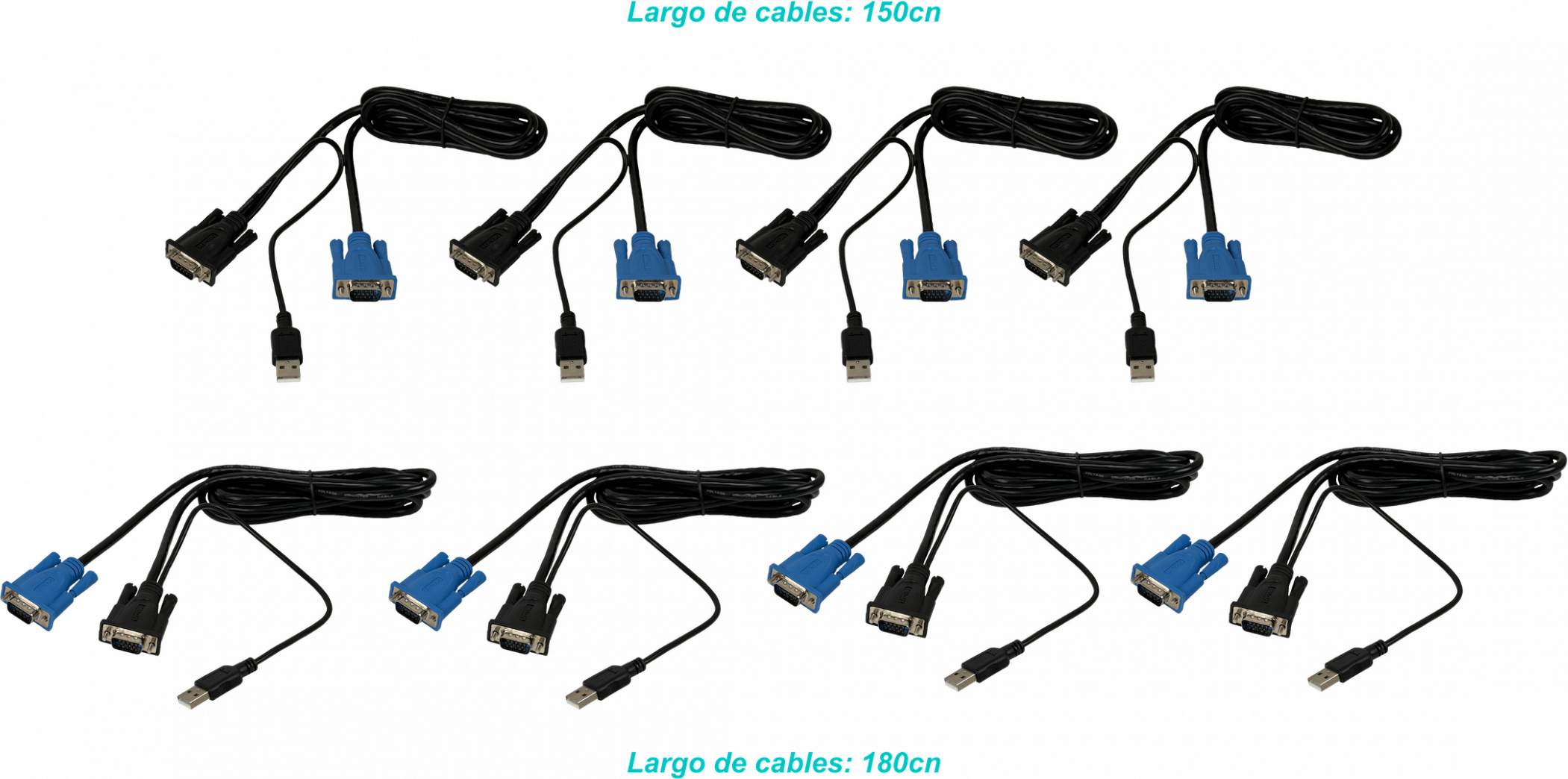 KVM RACK 8-PC/Server USB/VGA requiere cables ECAB-2 ECAB-3 MINITAR 5