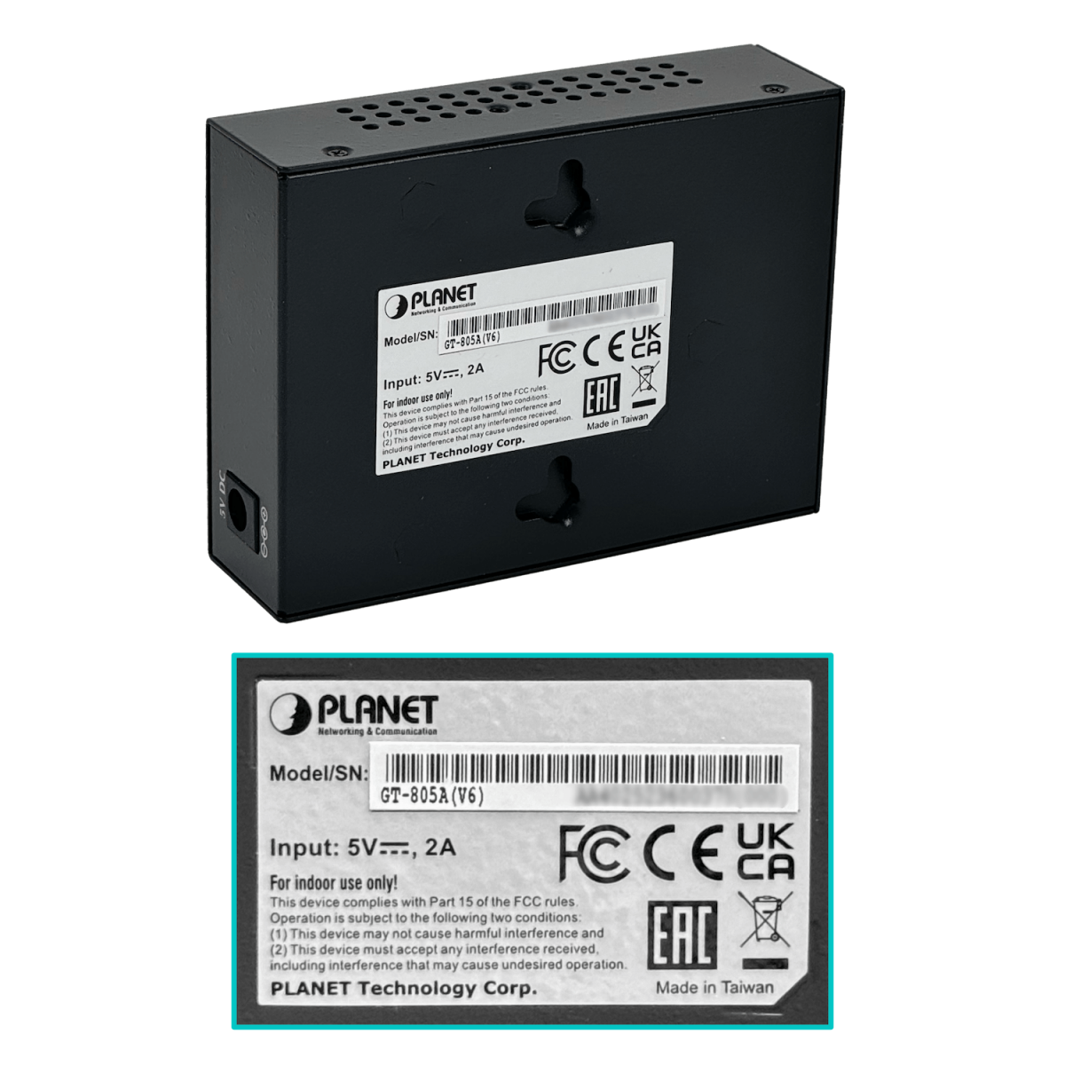 Media Converter Planet 1-1000 1-SFP Gigabit  Semi-Admin inc-5VDC/2,5A 4