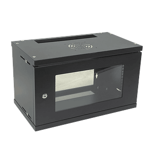 Rack 6U Desarmado 30cm-Fondo-Vacio Gabinete19P Pared inc2U