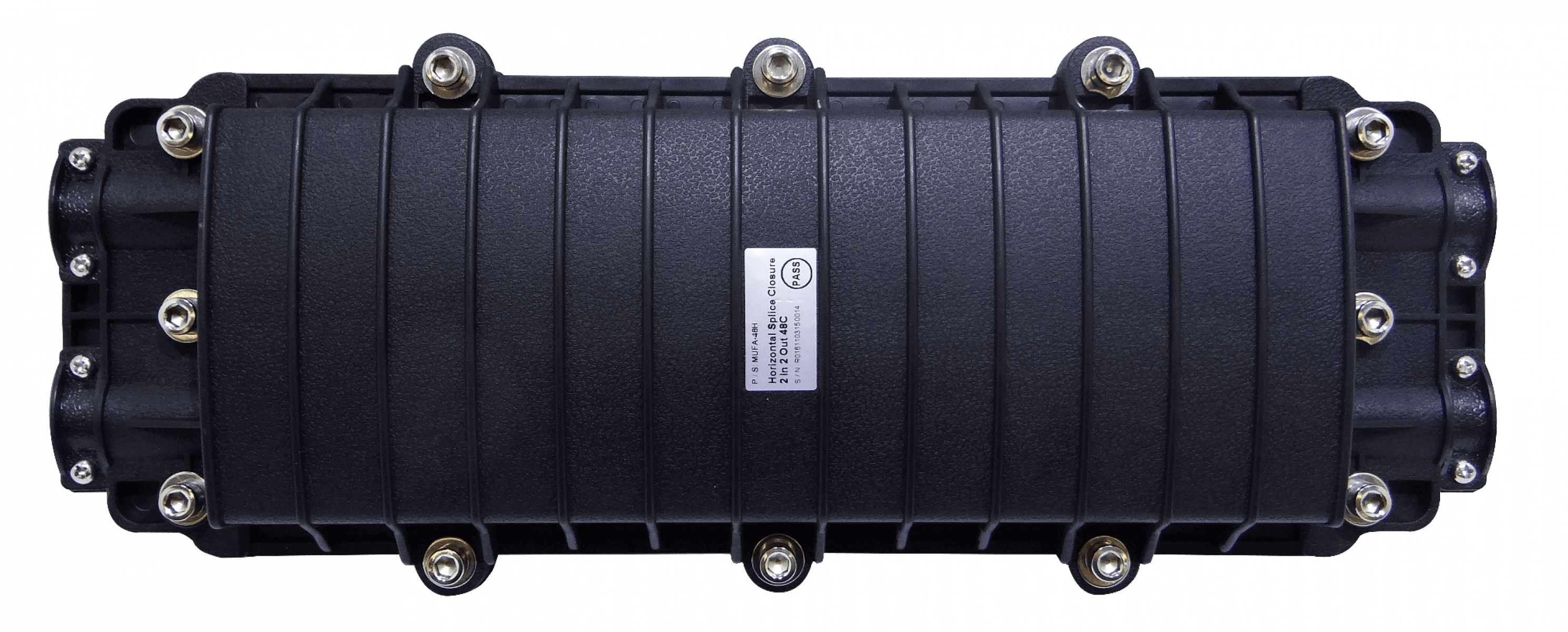 Mufa Horizontal  2-in 2-out 48-Fusiones 440x210x95mm para Fibra Optica 1