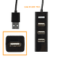 Adaptador USB HUB 4-USB-2.0 Cable-10cm 480mbps - Miniatura 2