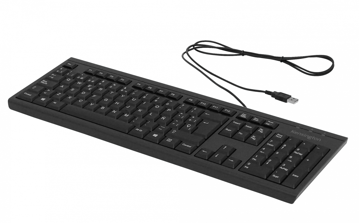 Teclado Cable-140cm Resistente Antiderrame Negro USB A2306A 2