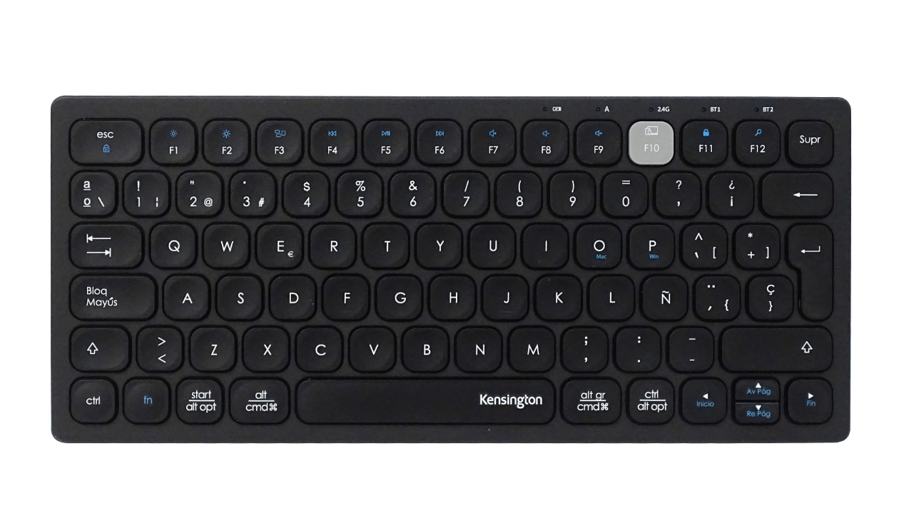 Teclado Inalambrico 2,4Ghz BT v3.0/5.0 Negro USB inc/2-AAA 3