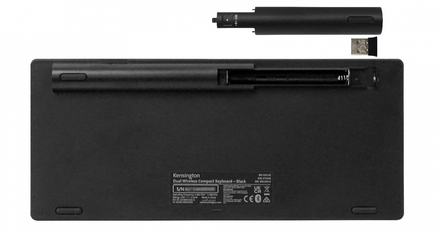 Teclado Inalambrico 2,4Ghz BT v3.0/5.0 Negro USB inc/2-AAA 2