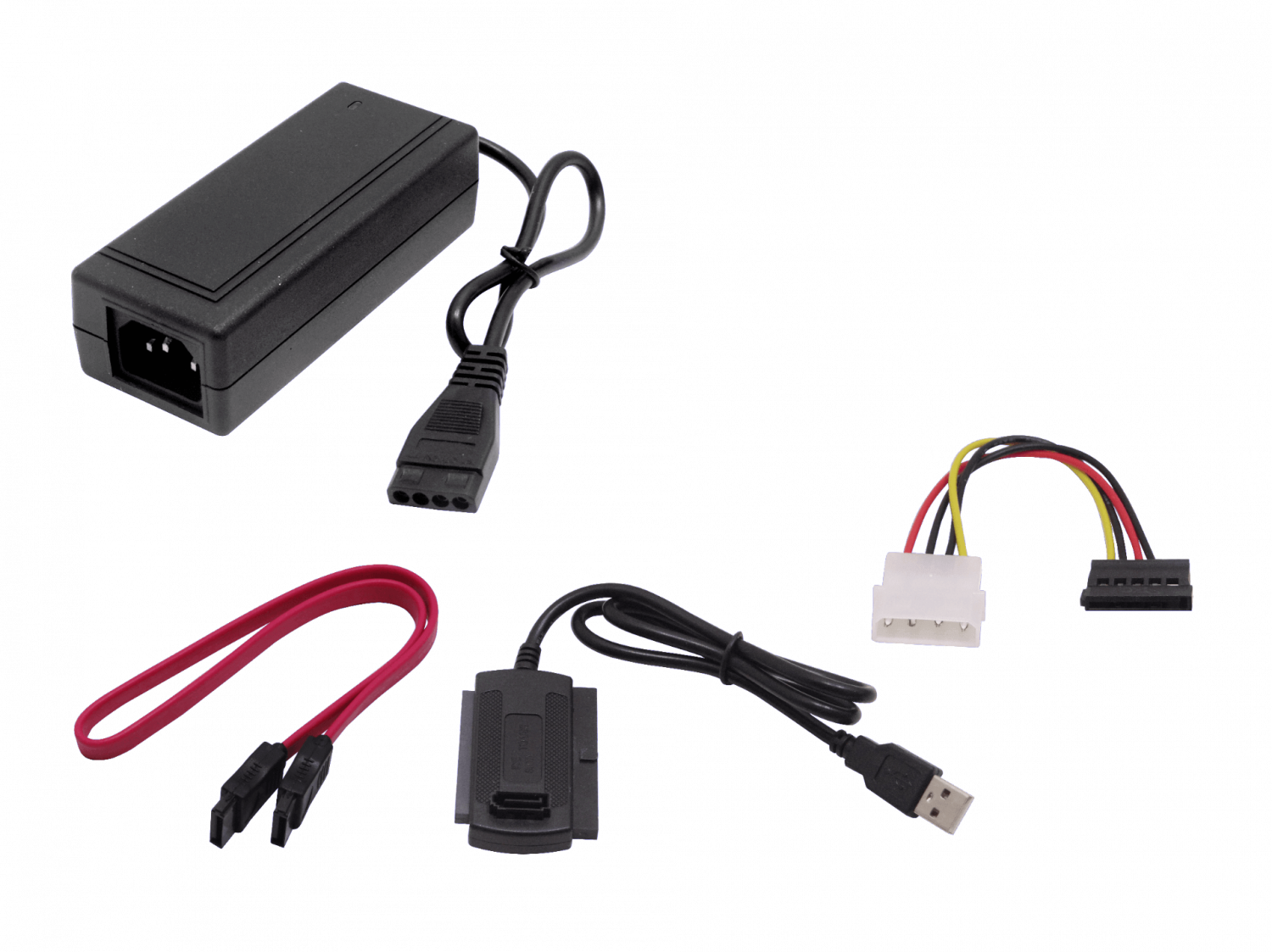 Adaptador USB2.0 a SATA IDE 2.5/3.5 con fuente de poder C13 1