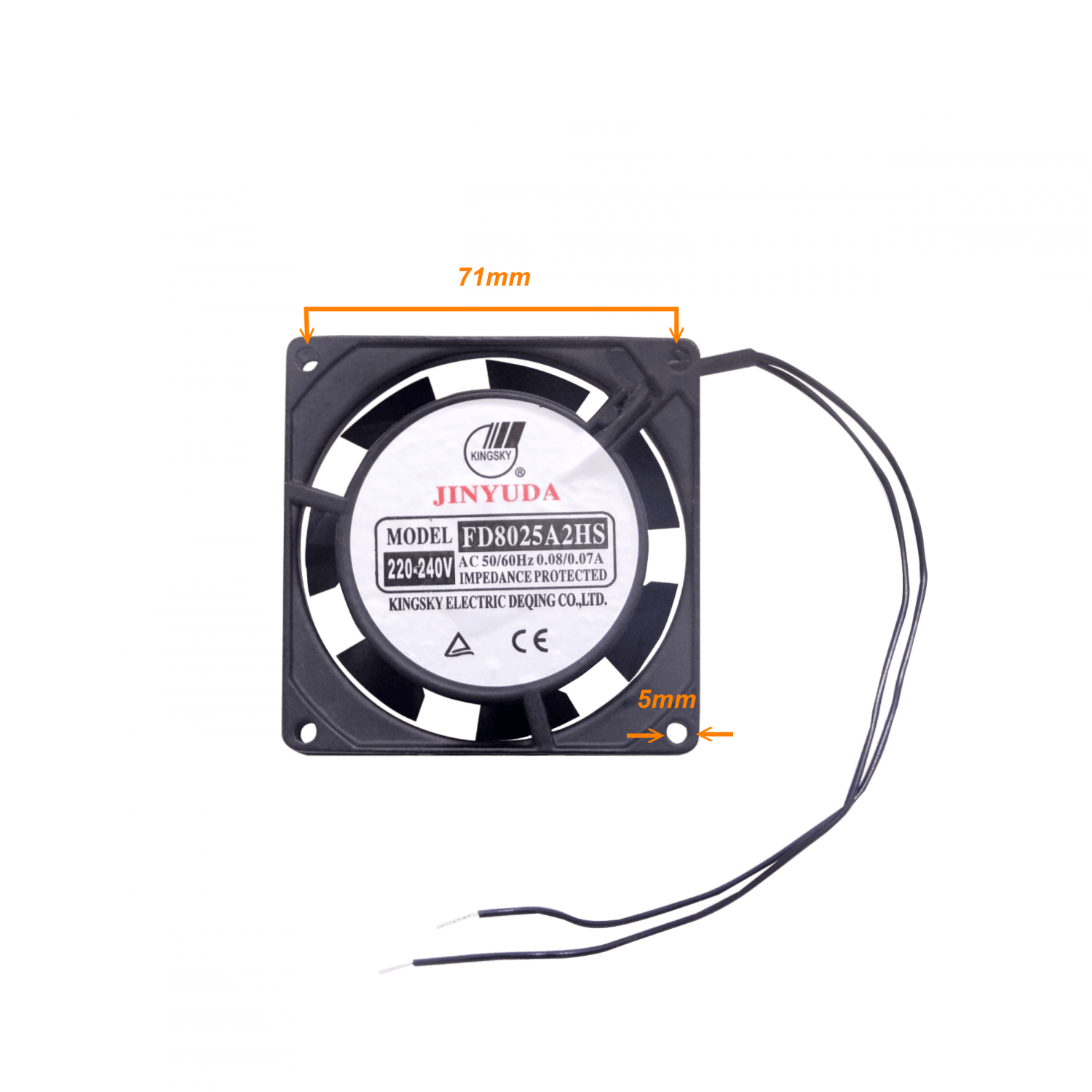 Ventilador 8x8cm 220VAC No-Incluye-Enchufe 4cm-Alto Turbina 2