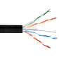 Caja Cable UTP  Cat5e Negro Exterior AWG25/0.45mm CCA 305mt Aleación  - Miniatura 1