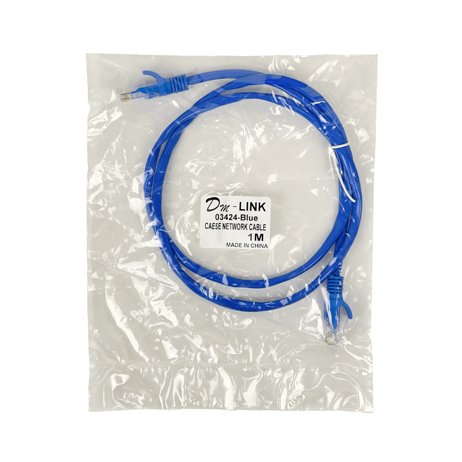 Cable Patch Cat5E Azul, 1m, Inyectado, Multifilar  3