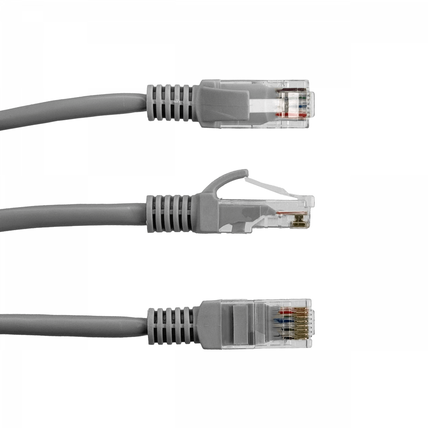 Cable Patch  Cat5E Gris, 50cm, Inyectado, Multifilar 3