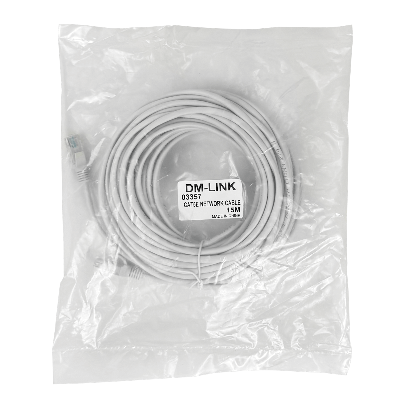 Cable Patch  Cat5e 15mt Gris CCA Inyectado Multifilar 5