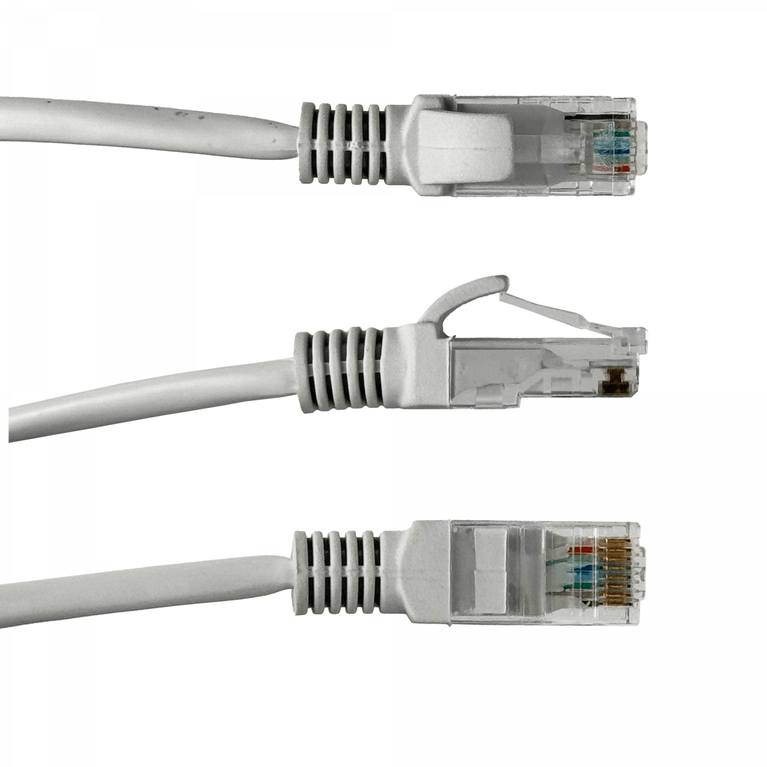 Cable Patch  RJ45 2mt Gris CCA Inyectado Multifilar Cat5e Aleacion 3