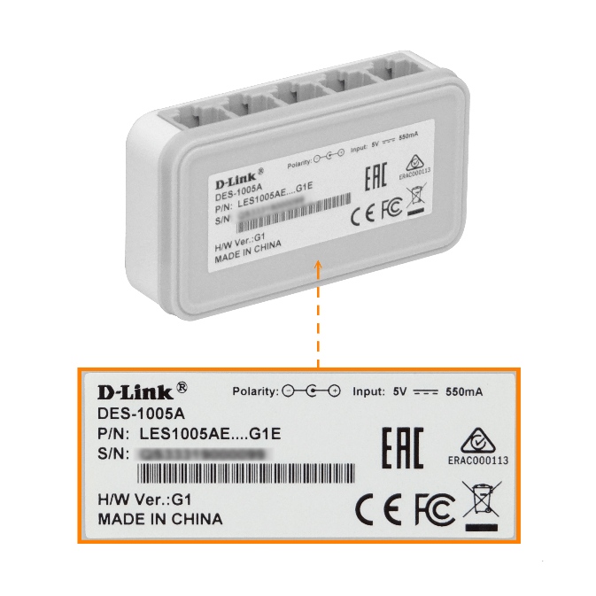 Switch D-Link DES-1005A No Administrable 5 puertos fast Ethernet 3