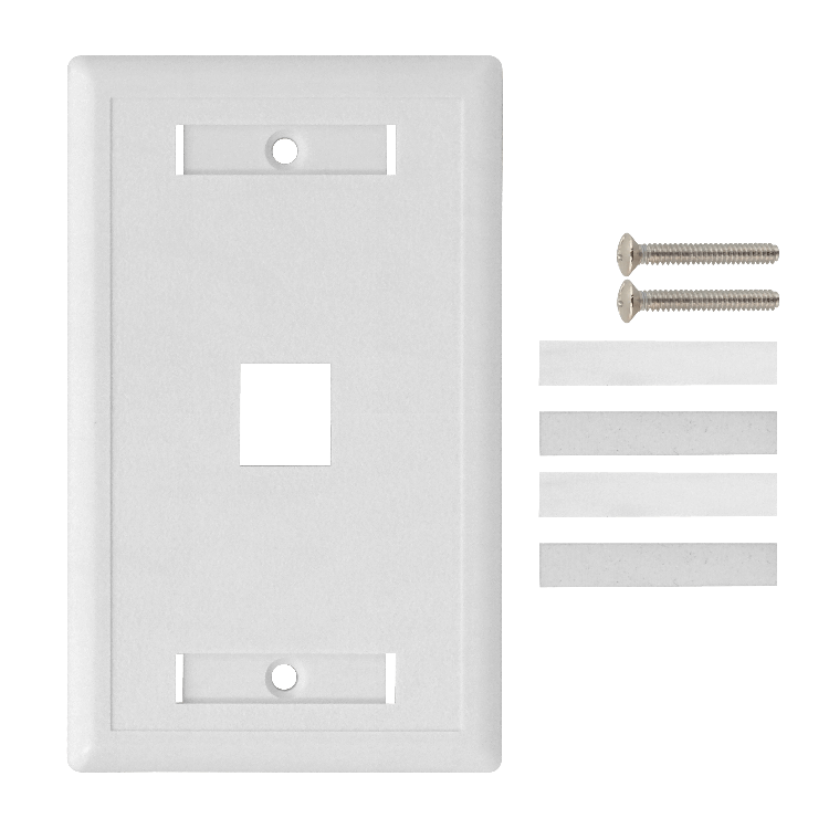 Faceplate Vertical Blanco  c/Etiquetas 1-Keystone  70x114mm 1