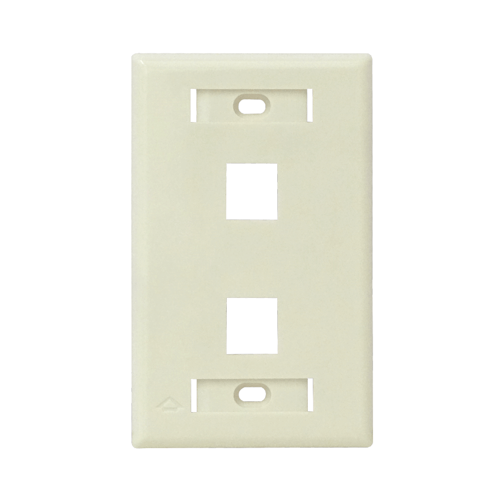Faceplate Furukawa para 2-Keystone Blanco Plano 2P 70x114mm  1