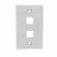 Faceplate Blanco 2-Keystone Vertical  70x114mm - Miniatura 3