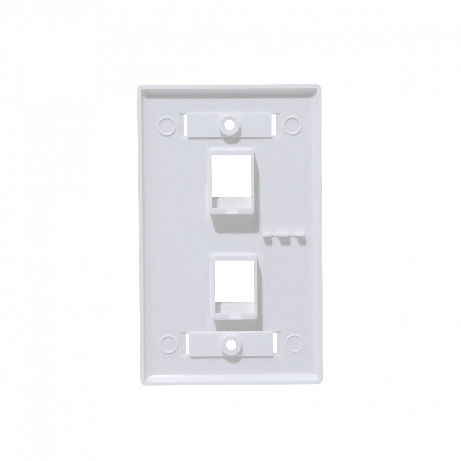 Faceplate  Blanco c/Etiquetas 2-Keystone Vertical  70x114mm 1