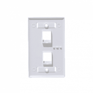 Faceplate  Blanco c/Etiquetas 2-Keystone Vertical  70x114mm