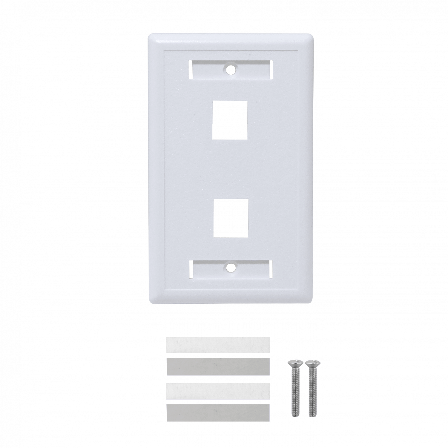 Faceplate  Blanco c/Etiquetas 2-Keystone Vertical  70x114mm 2