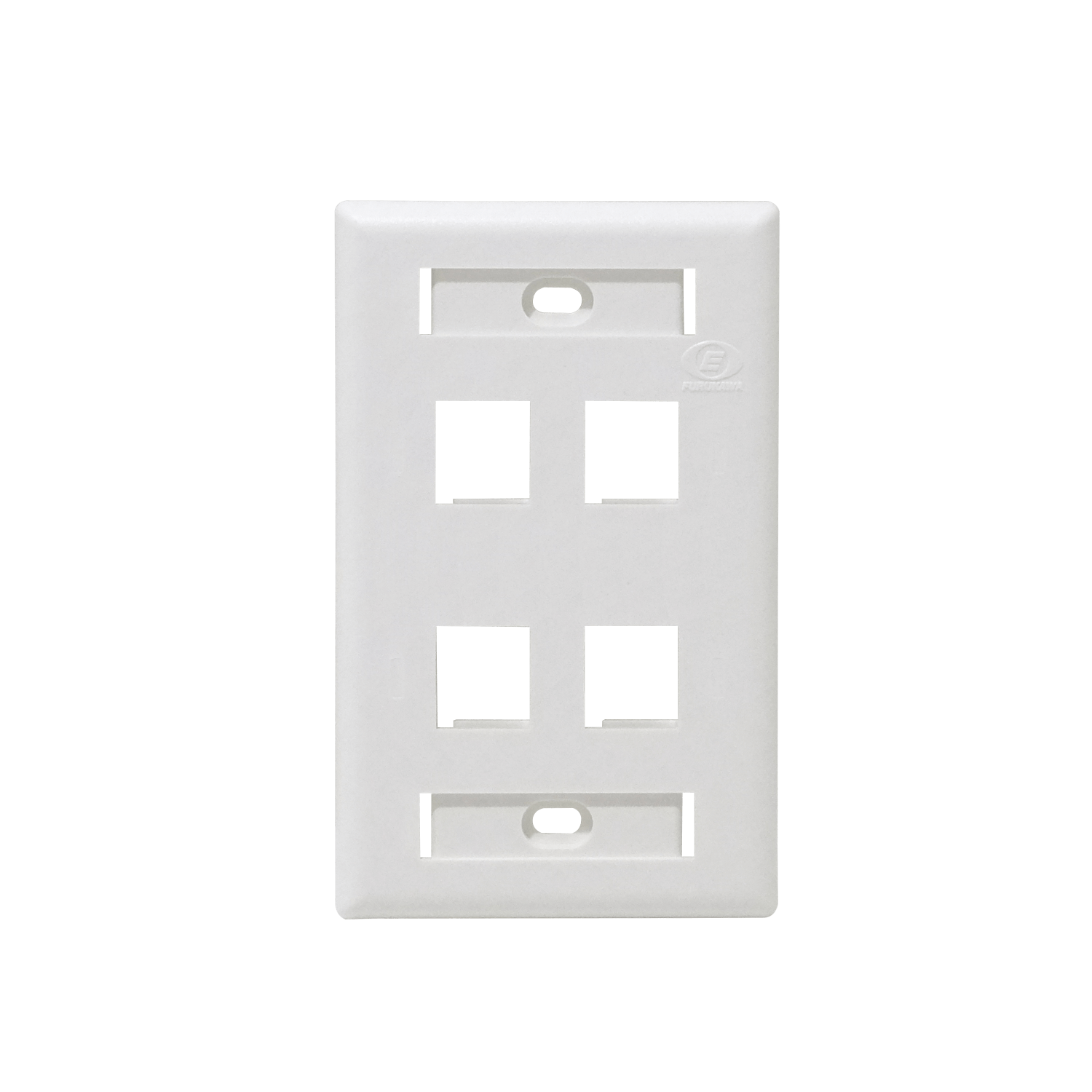 Faceplate Furukawa para 4-Keystone Blanco Plano 4P 70x114mm 1